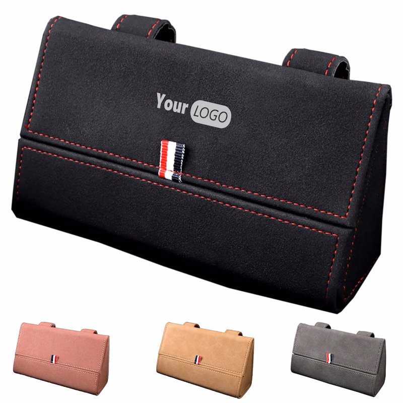 Suede Car Mounted Glasses Case