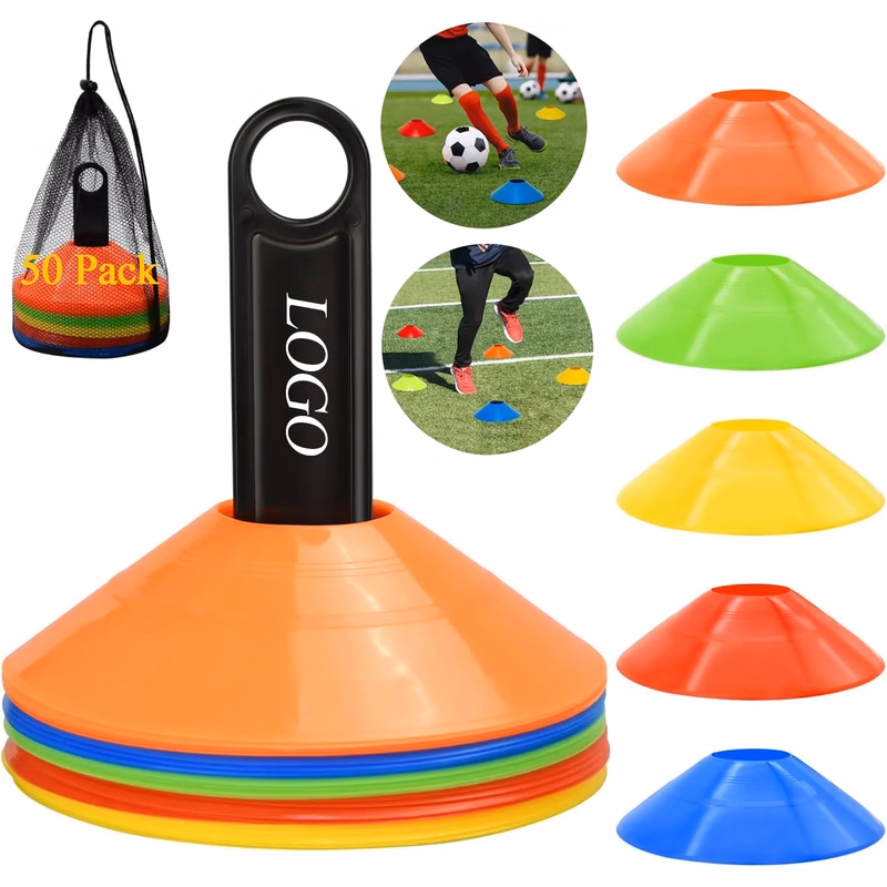 50pcs Set Soccer Cones for Sports Training