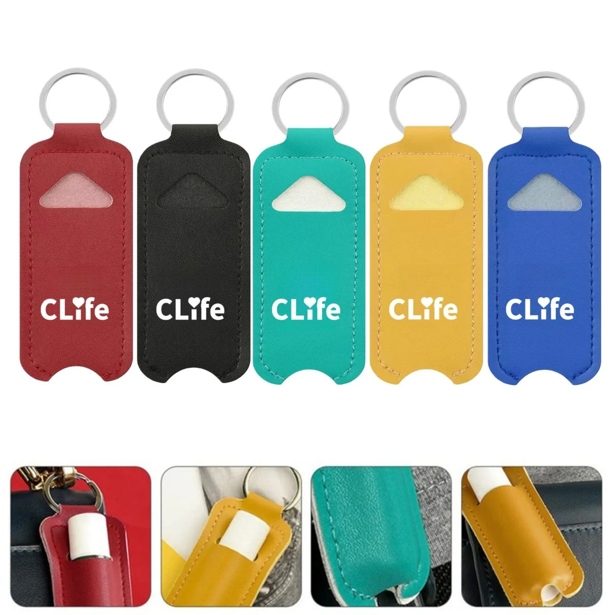 Mini Lipstick Lip Gloss Keychain Pouch, custom keychain with logo imprint 1