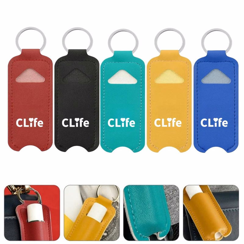 Mini Lipstick Lip Gloss Keychain Pouch