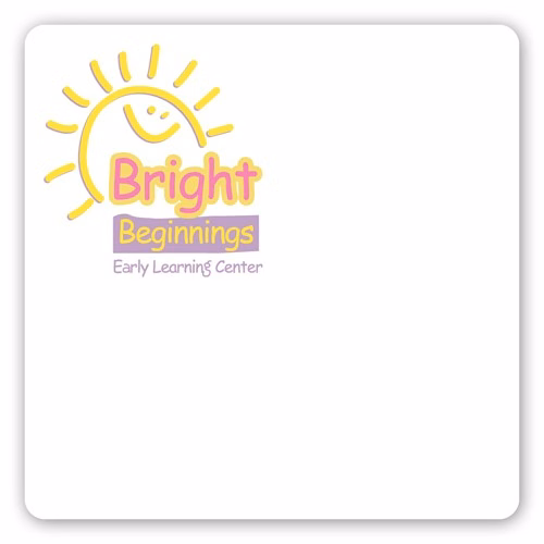 UV Printed Poly Name Badge w/ Pin Fastener (3") Square