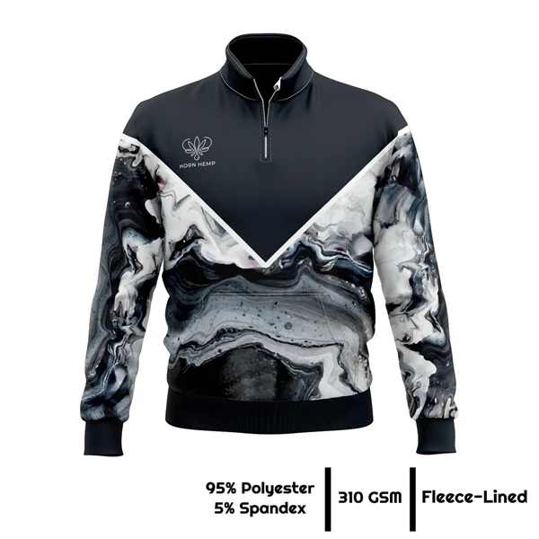 Unisex & Kids' Sublimation 310G Fleece-Lined Quarter Zip 1