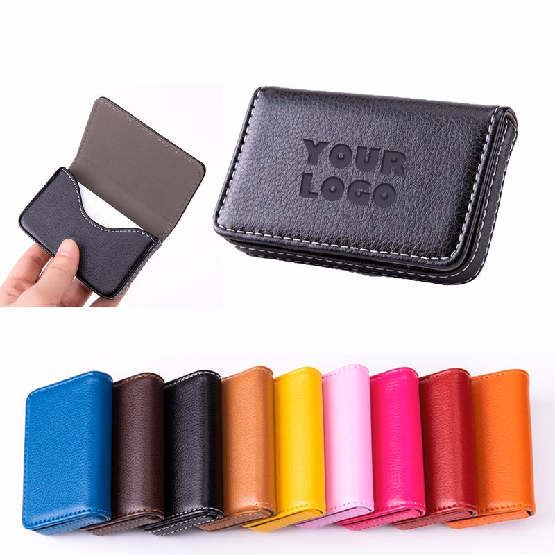 Magnetic PU Leather Business Card Holder