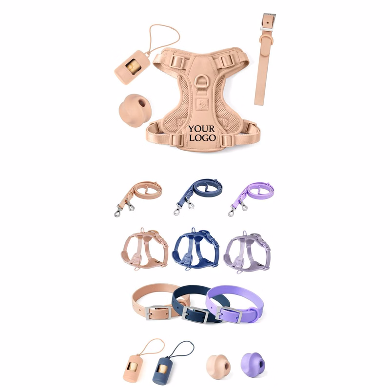 Dogs Collar And Leash Harness 3 PCS Or 5 PCS Set