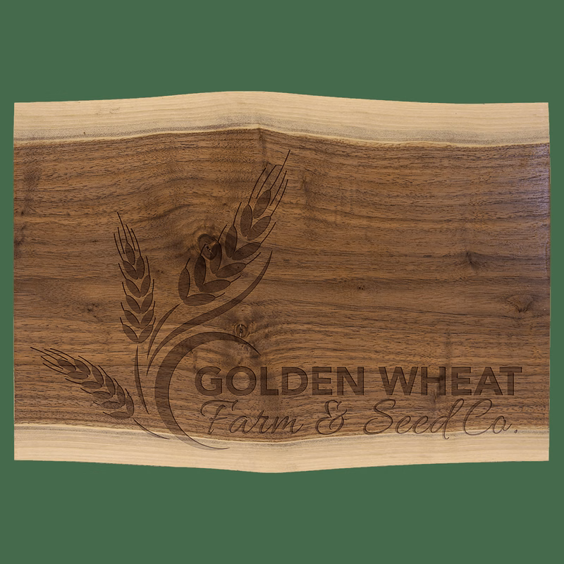 13 3/4" x 9 3/4" Variegated Black Walnut Cutting and Charcuterie Board