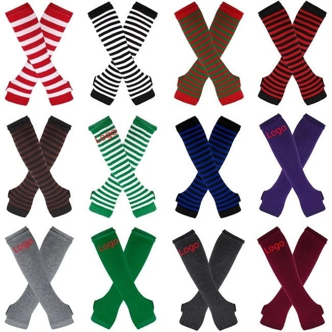 Knit Arm Warmer Gloves 1