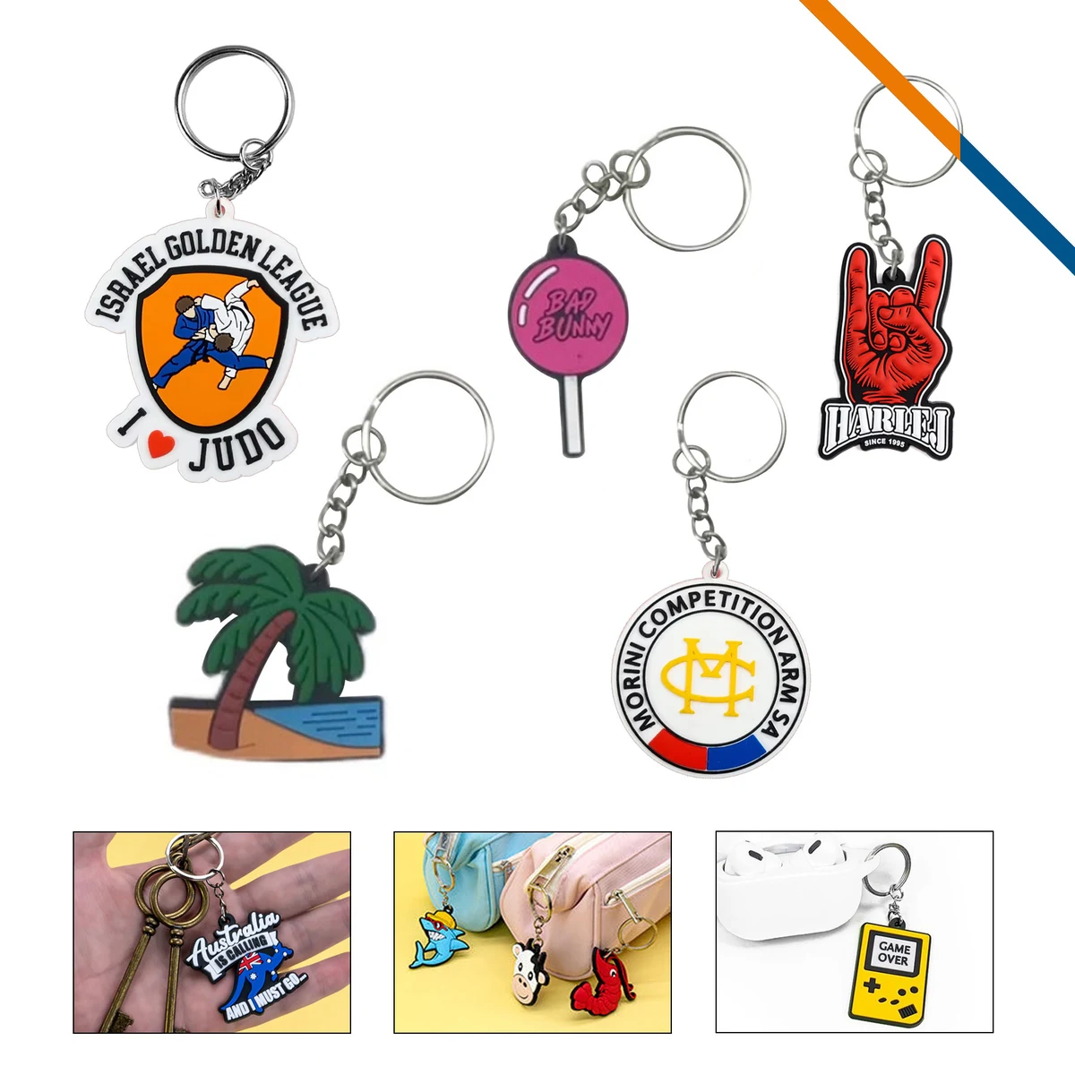 VibeKey Custom Shape PVC Keychain 1