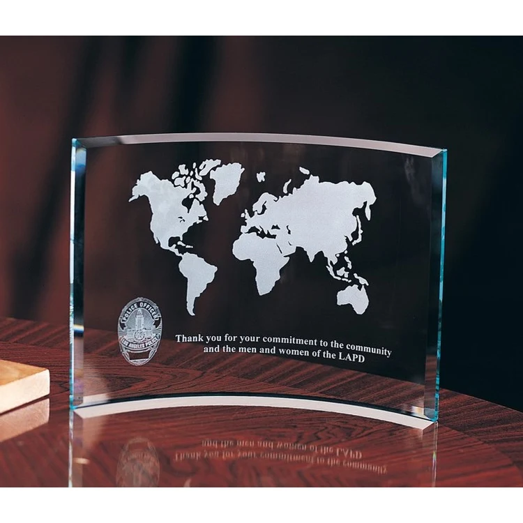 Designer Crystal Curved Crescent Award 1