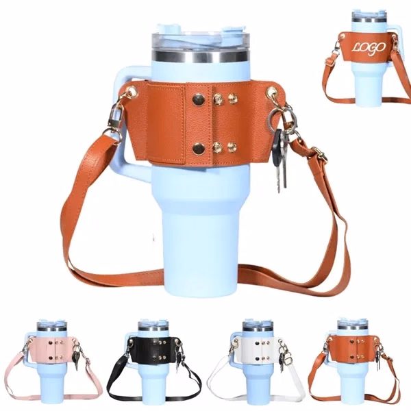 Tumbler Tote Water Bottle Holder with Strap for Work, School and Travel