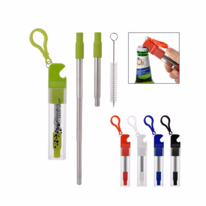 Straw Kit With Bottle Opener