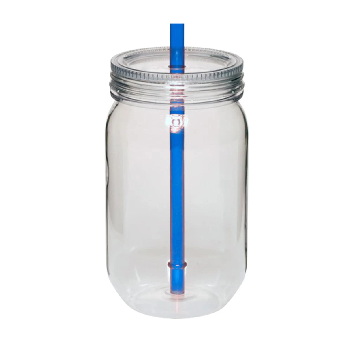 Plastic Mason Jar with Straw, 24 oz. 1