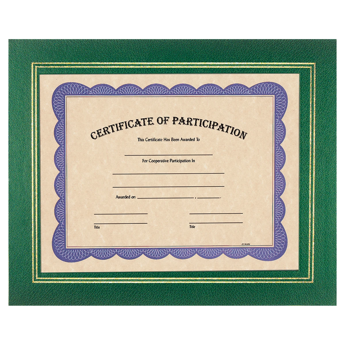 13 1/4" x 10 3/4" Green Certificate Holder 1