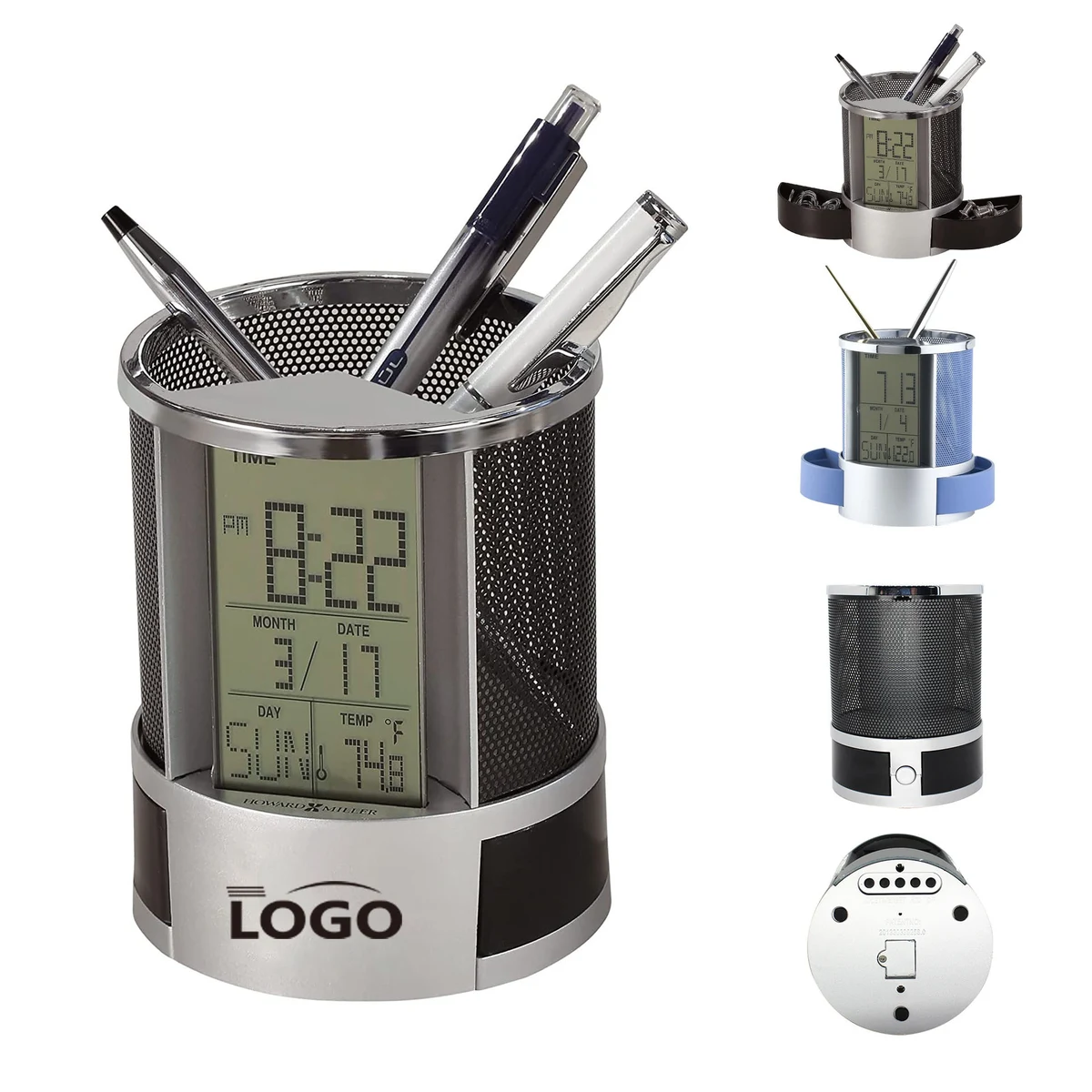 Multifunctional Pen Holder with Digital Clock 1