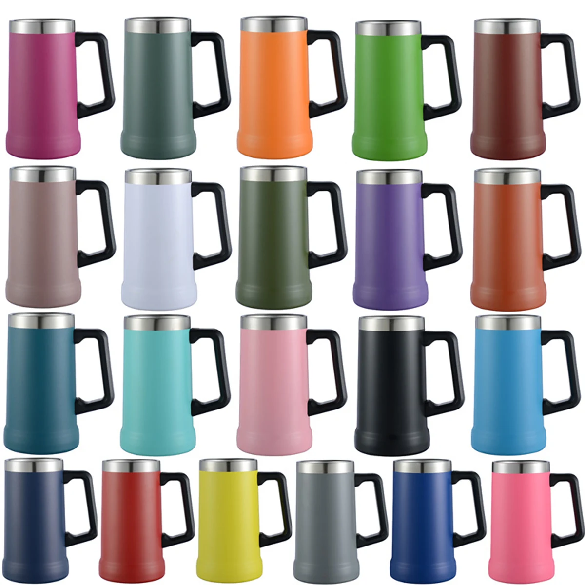24oz. Travel Handle Insulated Coffee Mug 1