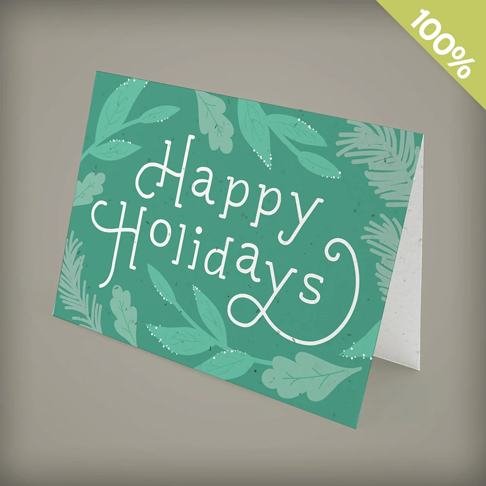 Gorgeous Greenery Business Holiday Cards 1
