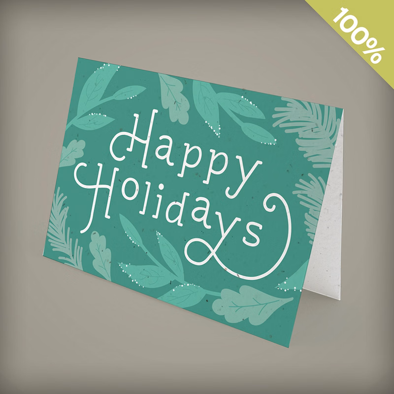 Gorgeous Greenery Business Holiday Cards