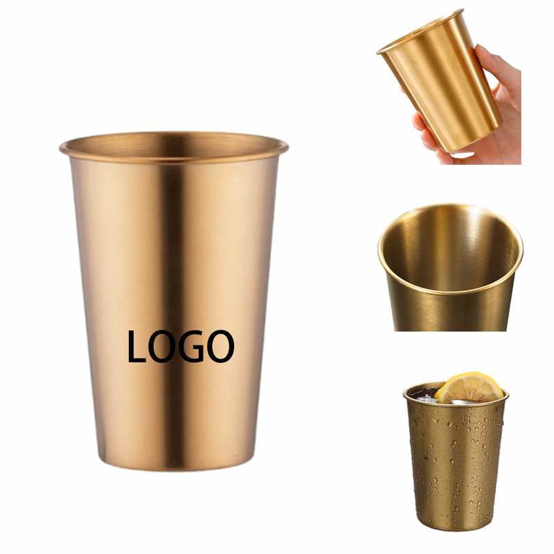 9 Oz Gold Stainless Steel CupFor Travel