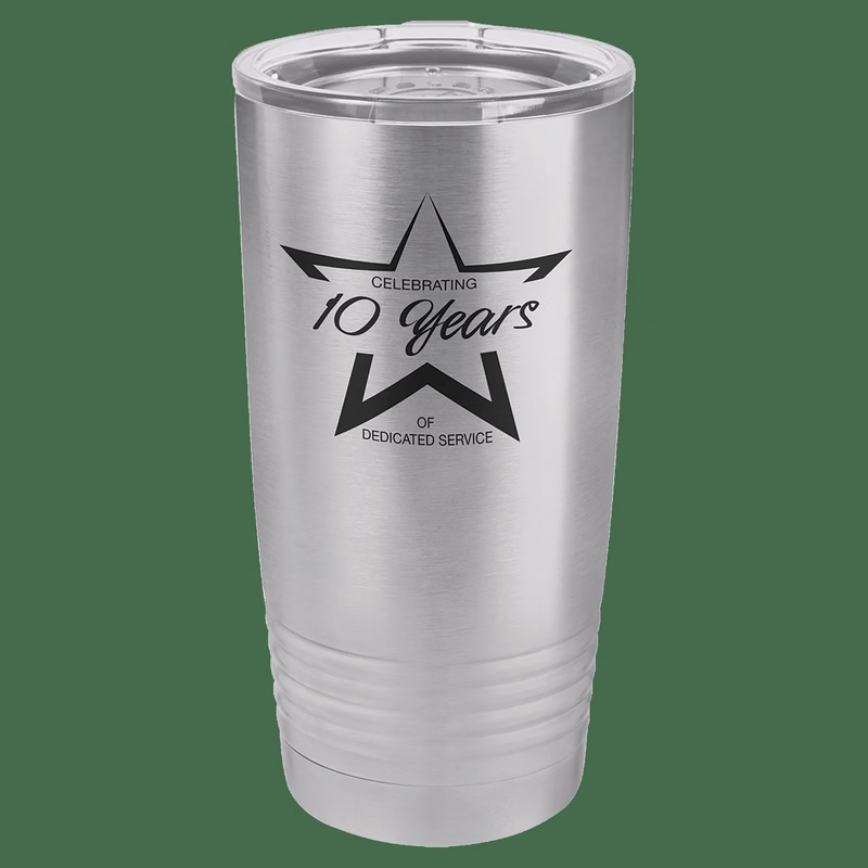 Polar Camel 20 oz. Stainless Steel Vacuum Insulated Ringneck Tumbler with Clear Lid