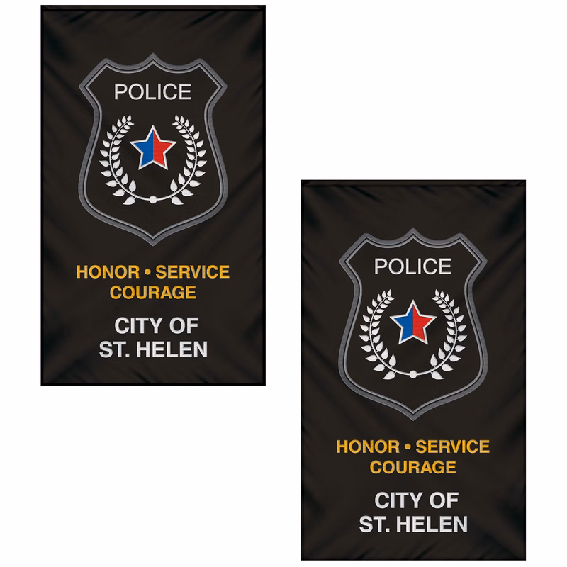 6' x 10' Double Sided Embroidered Banner with Pole Sleeve
