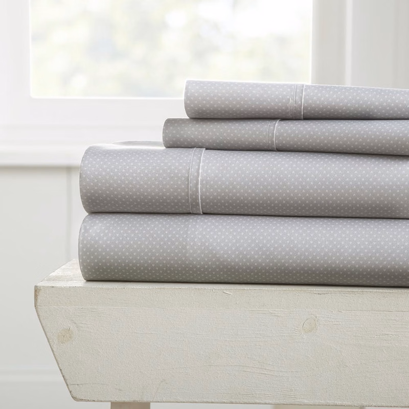 Bed Sheet Sets - Gray Hearts King 4 Set