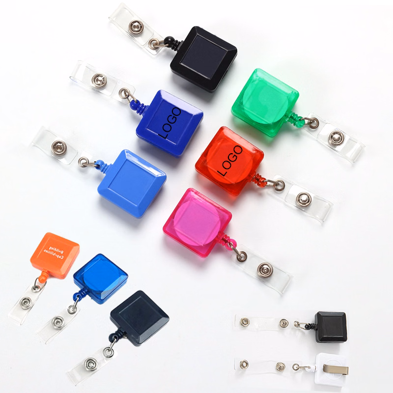 Square Retractable Badge Holder