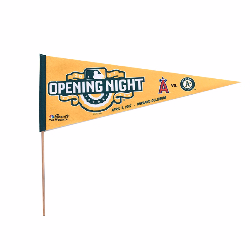Felt Pennant Banner with Wood Stick