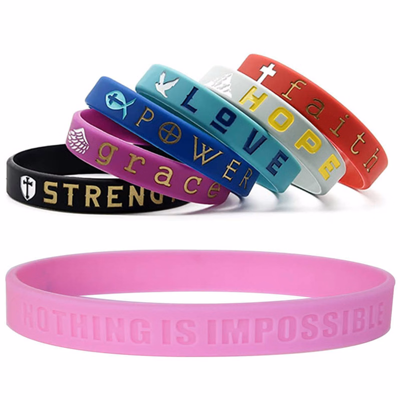 Debossed Color Filled Wristband