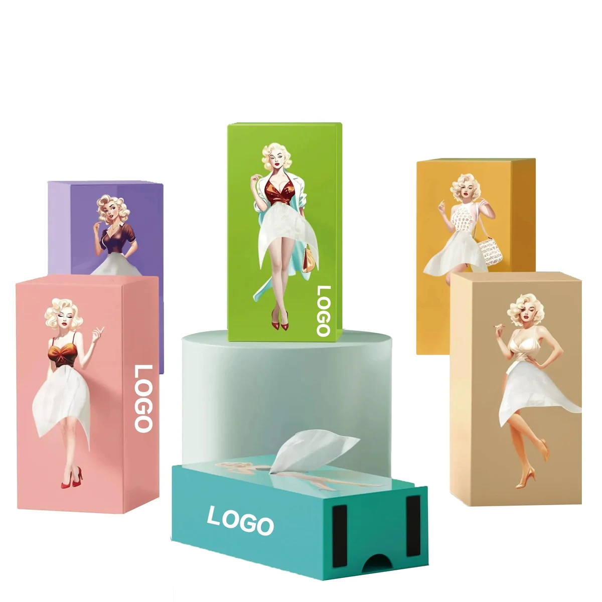 Cartoon Anime Girl Tissue Box 1