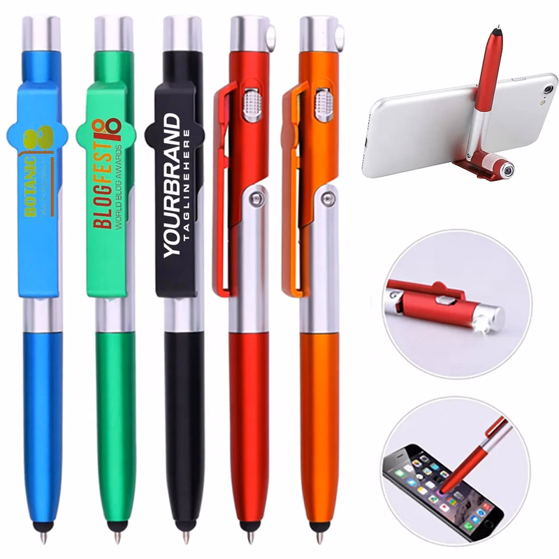 LED Phone Holder Touch Screen Capacitive Ballpoint Pens