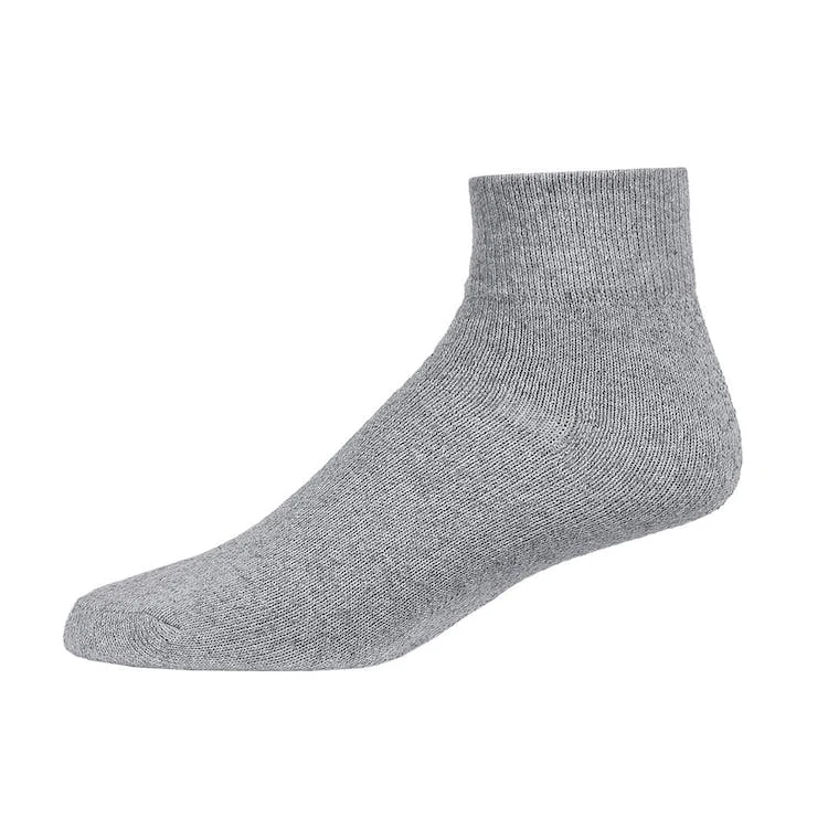 Adult Quarter Sports Socks - Gray Size 9-11 1