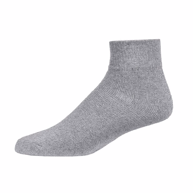 Adult Quarter Sports Socks - Gray Size 9-11