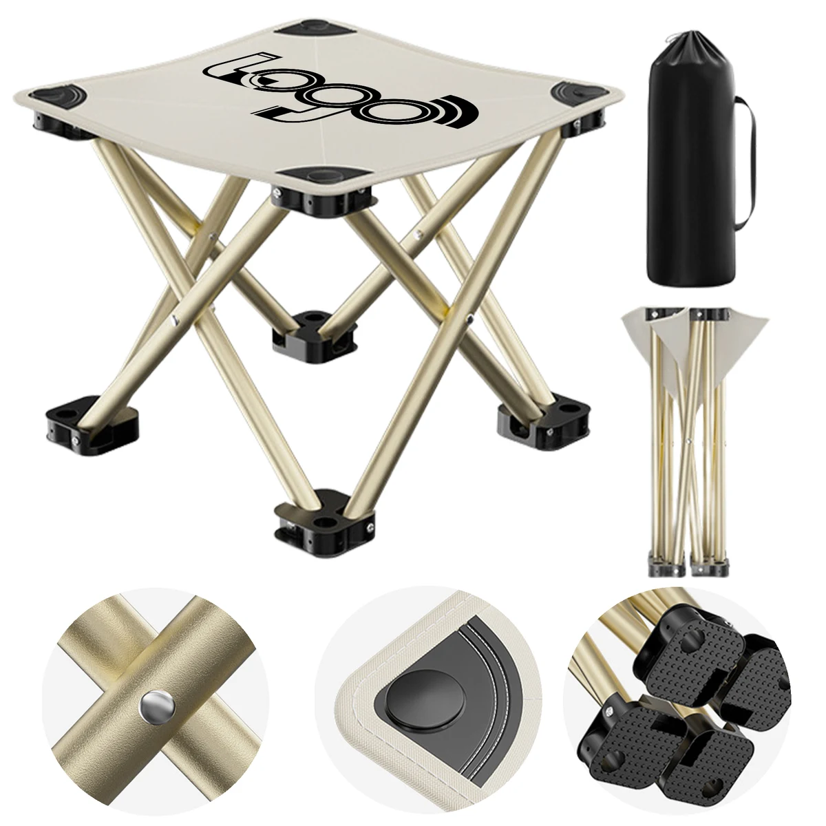 Portable Folding Camping Stool with Durable Metal Frame 1