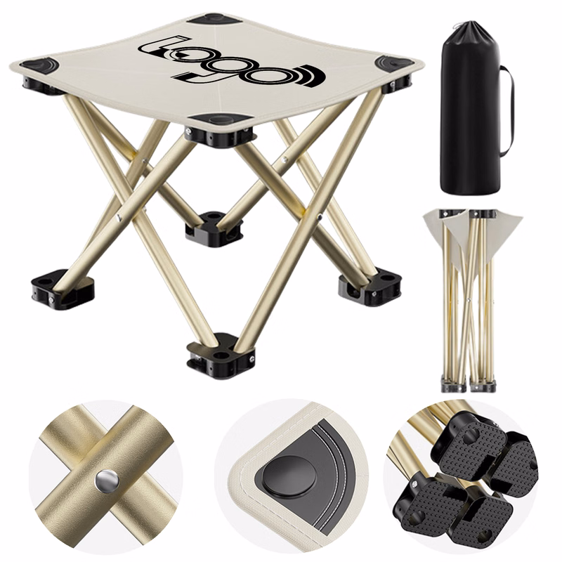 Portable Folding Camping Stool with Durable Metal Frame