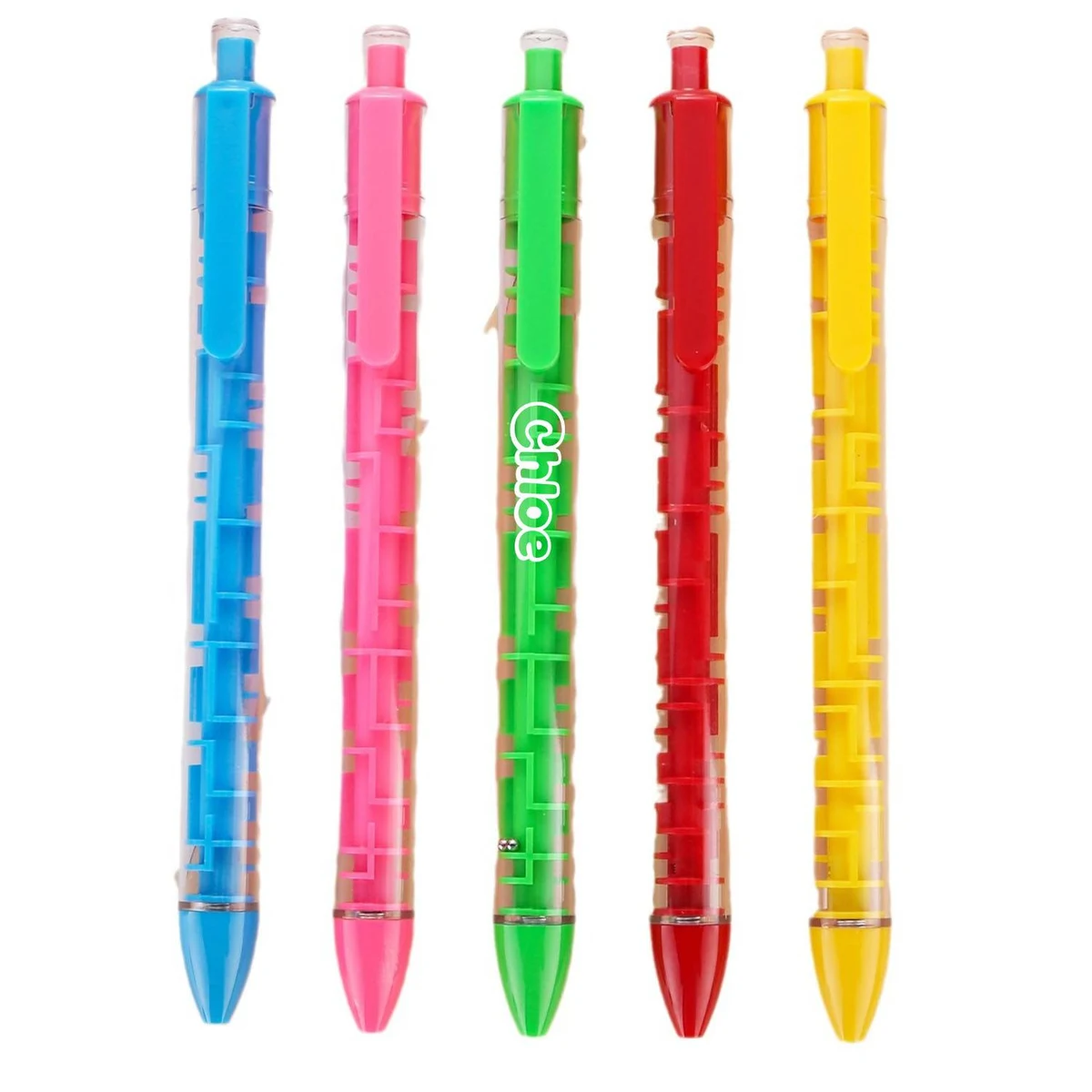 Plastic Retractable Maze Ballpoint Pen 1