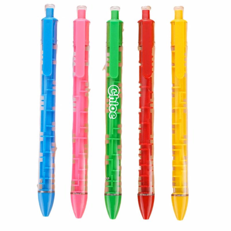 Plastic Retractable Maze Ballpoint Pen