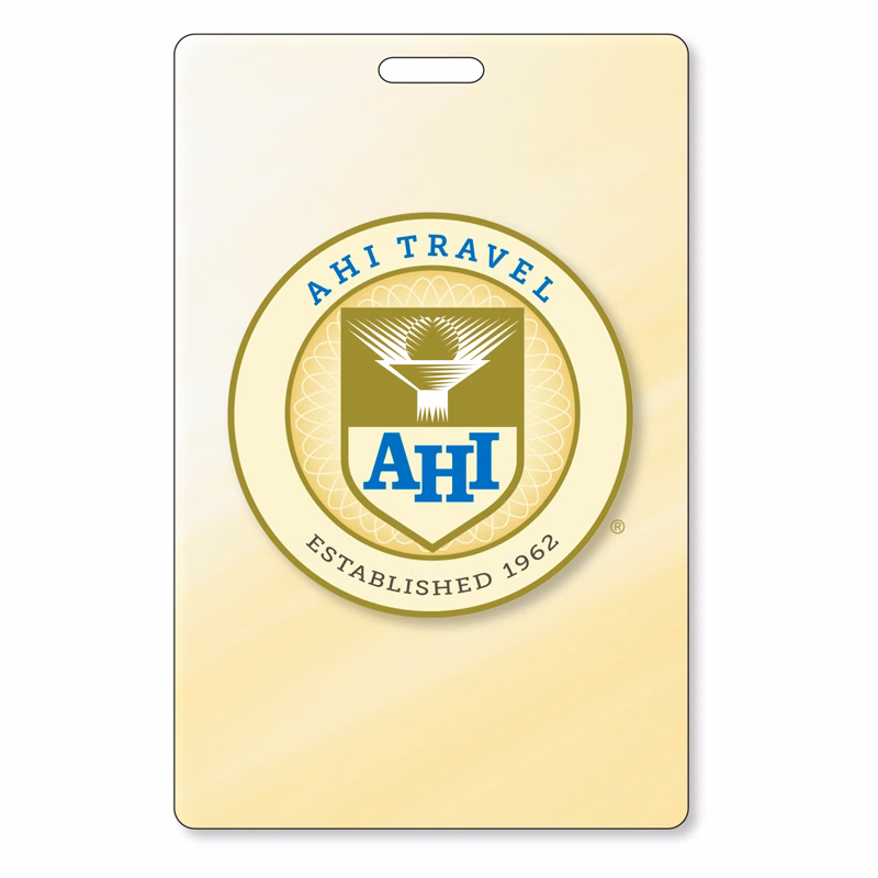 Luggage Tag with Clear Adhesive Pocket