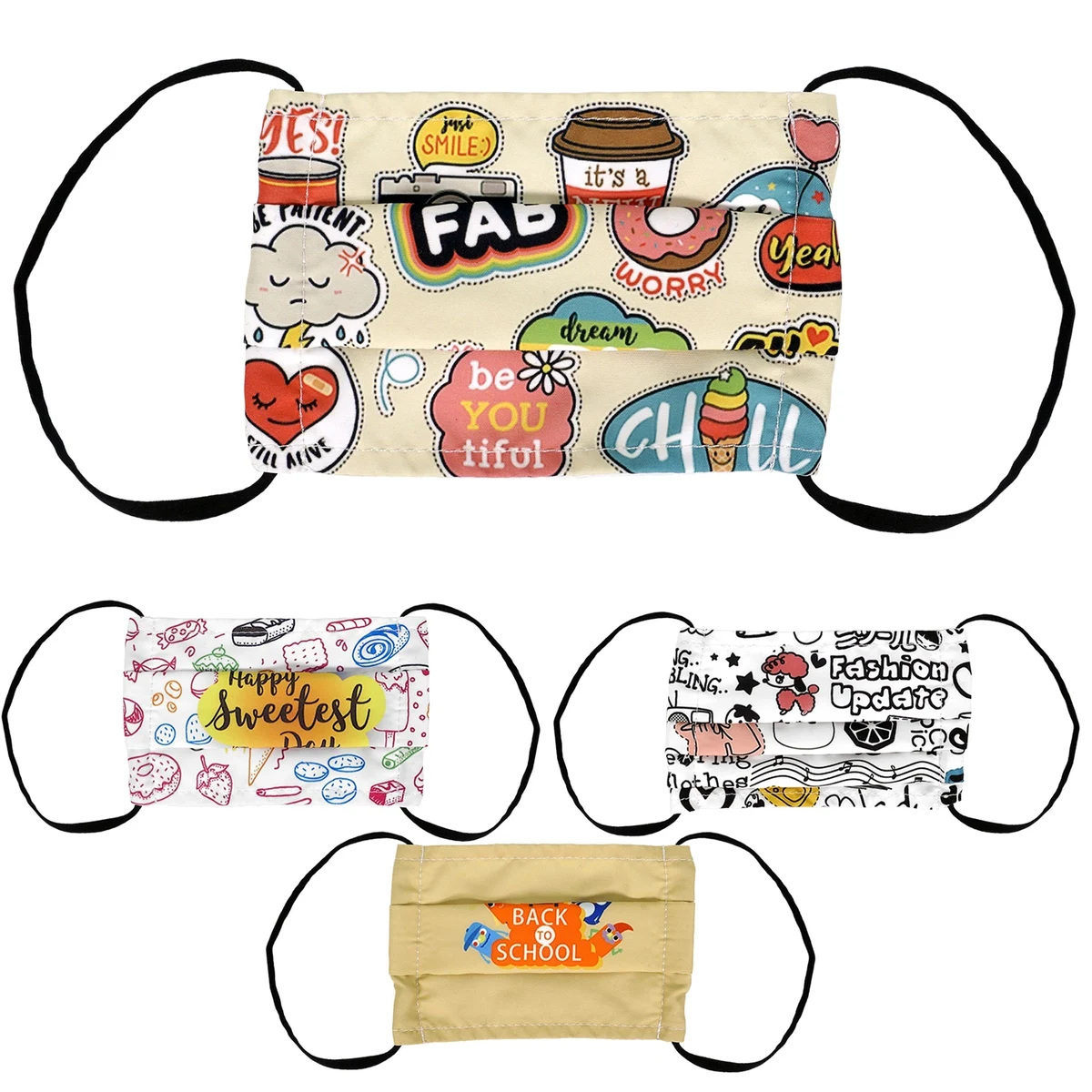 Children's Full Color Pleated Face Mask 1