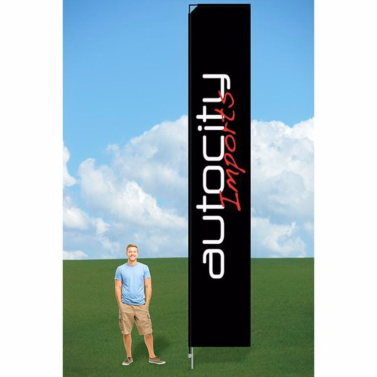14ft Flutter Flags with Ground Stake-Double