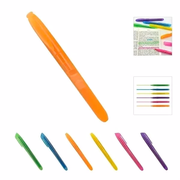 Custom 5.43 Inch Highlighter Marker with Anti Bleed Ink — Desk Supply Giveaway