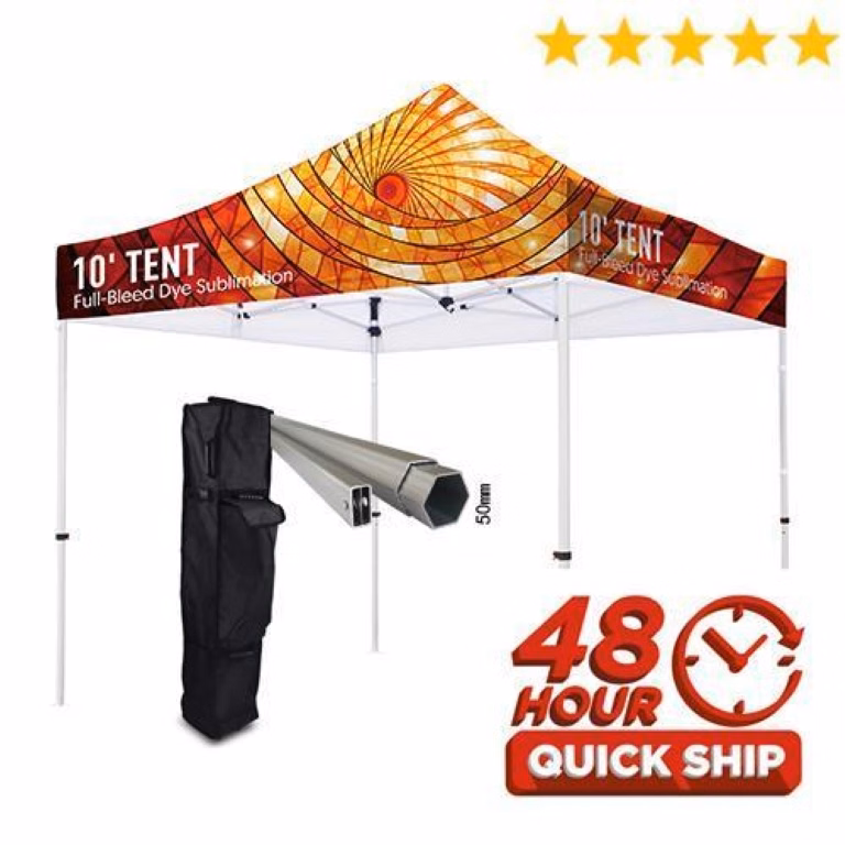 Premium 50mm Aluminum 10' Tent Kit (Full-Bleed Dye Sublimation) 17¡®¡¯ Valance