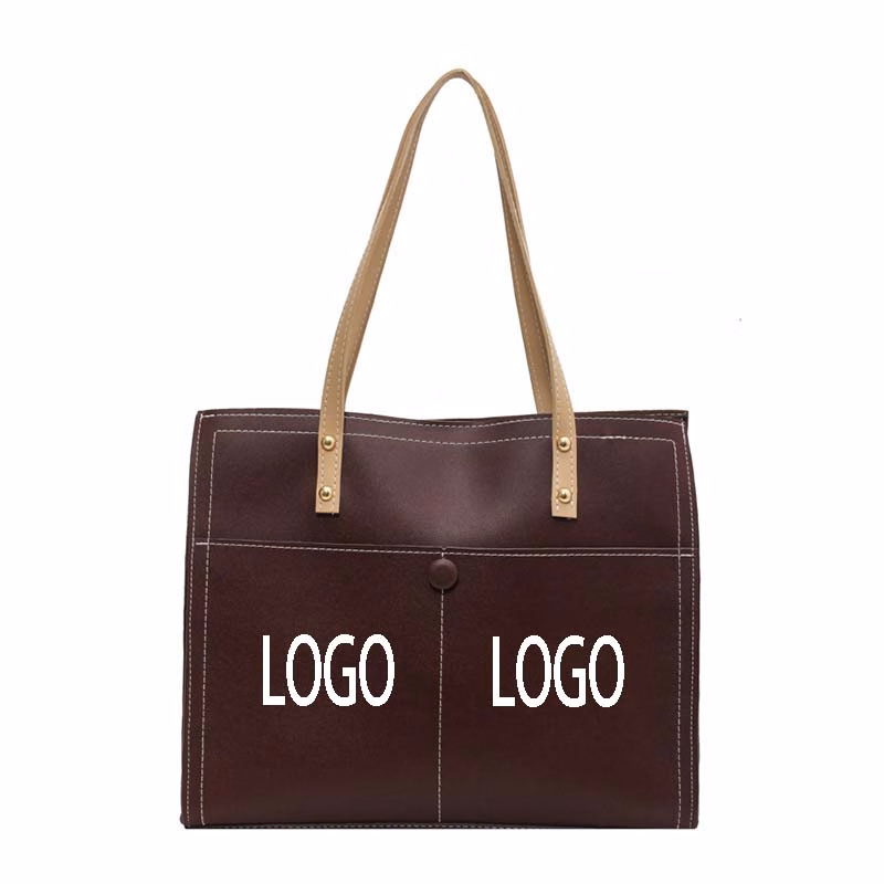 PU Leather Tote Handbags for Fashion Ladies w/ Top Handle Shoulder