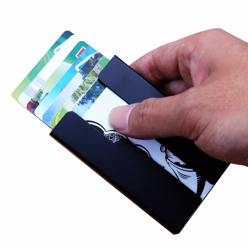 Alumminum Alloy Hand Push Card Holder