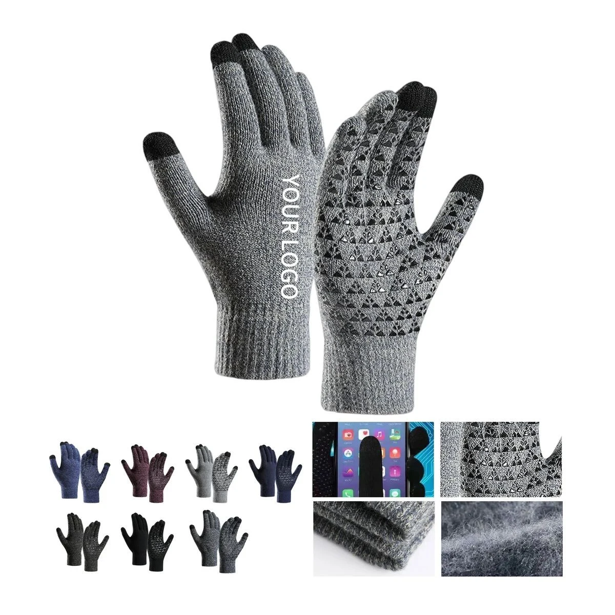 Acrylic Touch Screen Gloves Customizable with Logo for Winter 1