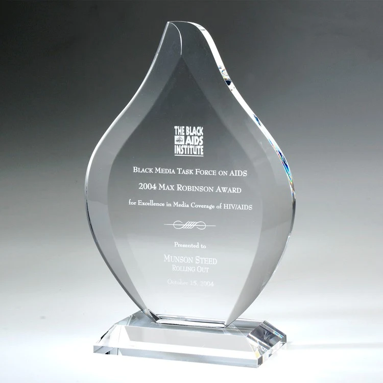 11" Flame Crystal Award 1