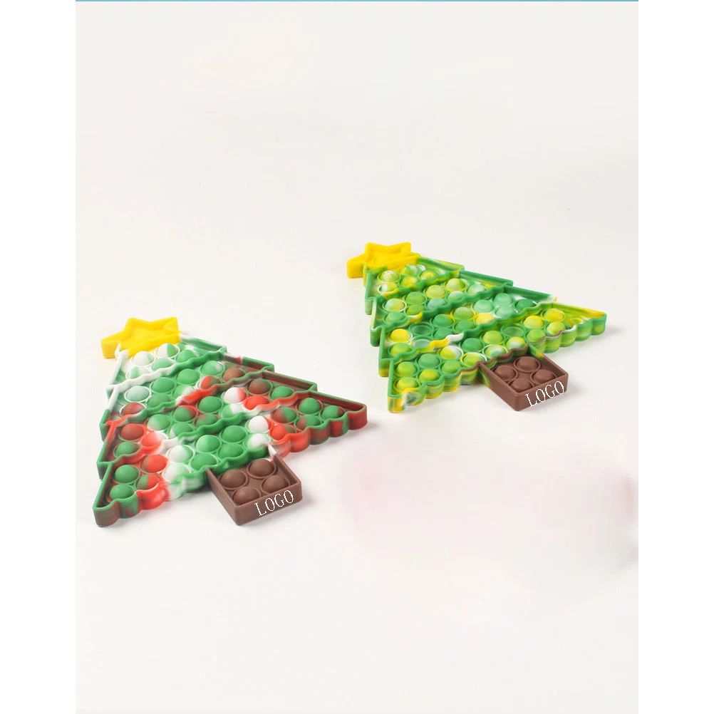Christmas Tree Push Popper Game Stress Relief Sensory Toy For Kids/Adults/Children 1