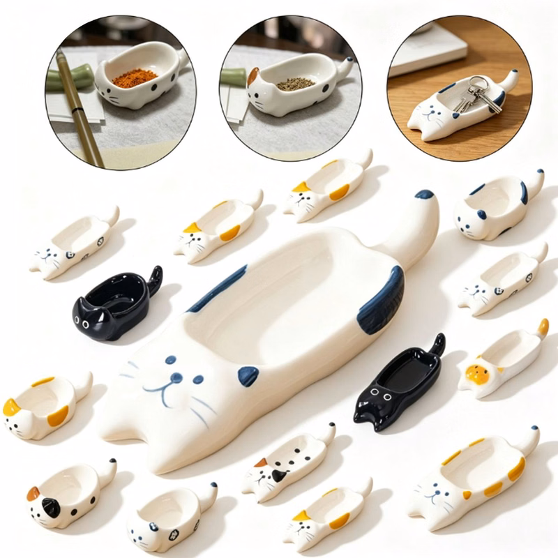 Cute Cat Ceramic Dipping Dish