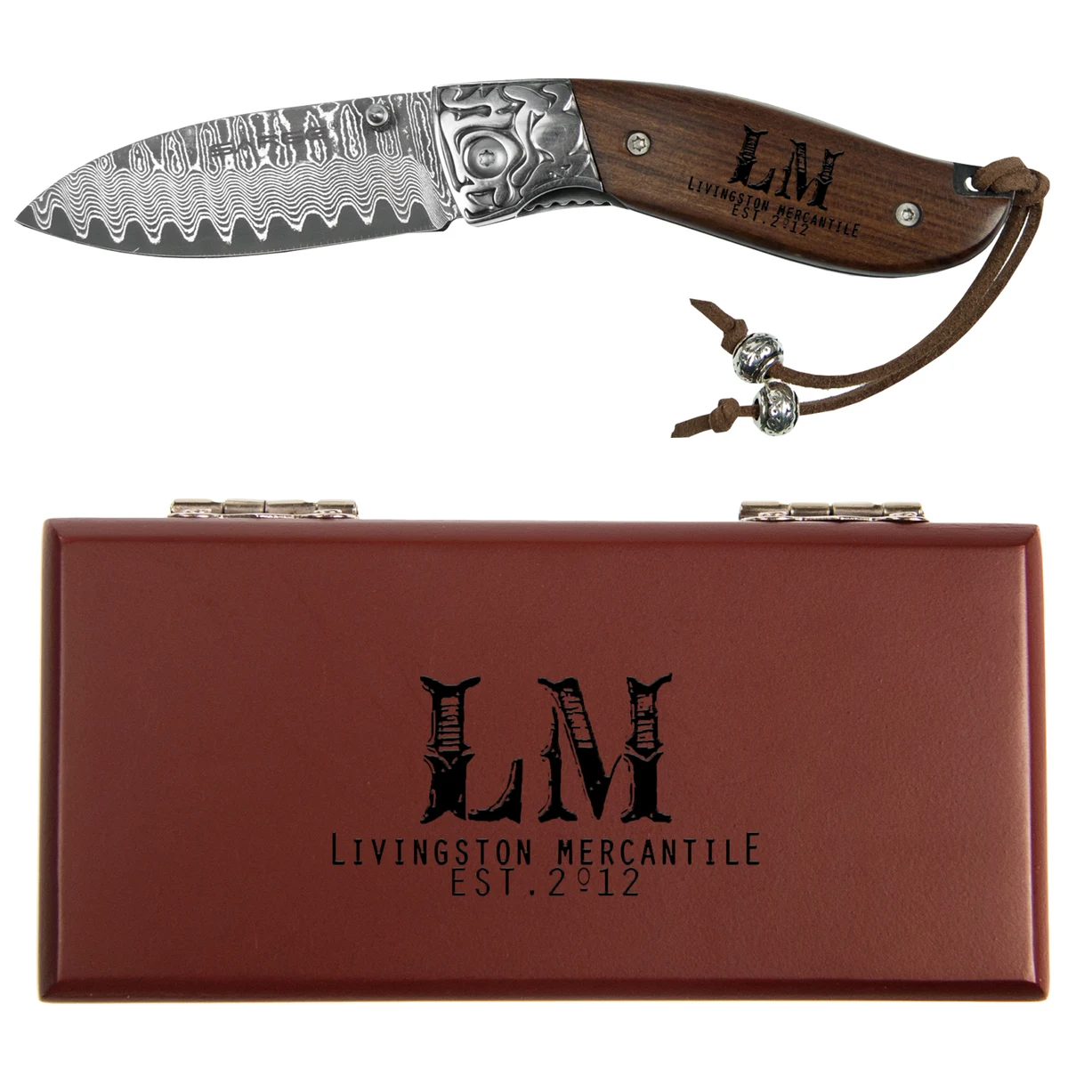 Fox - Decorative Damascus Folder 1