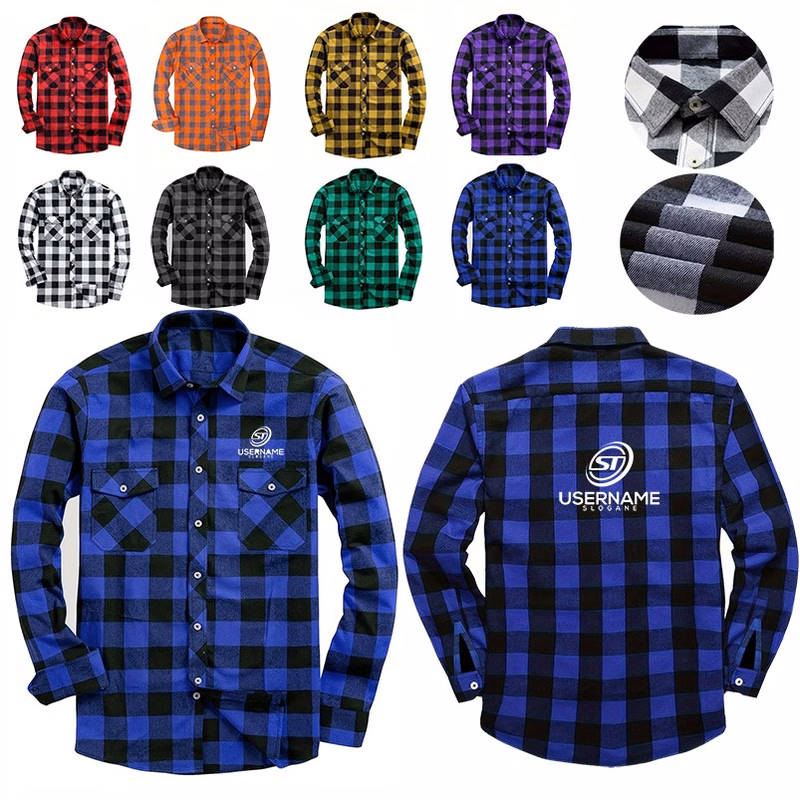 Men's Casual Plaid Flannel Shirts