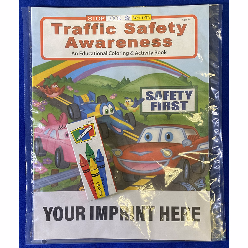 COLORING SET - Traffic Safety Awareness Coloring Book Fun Pack