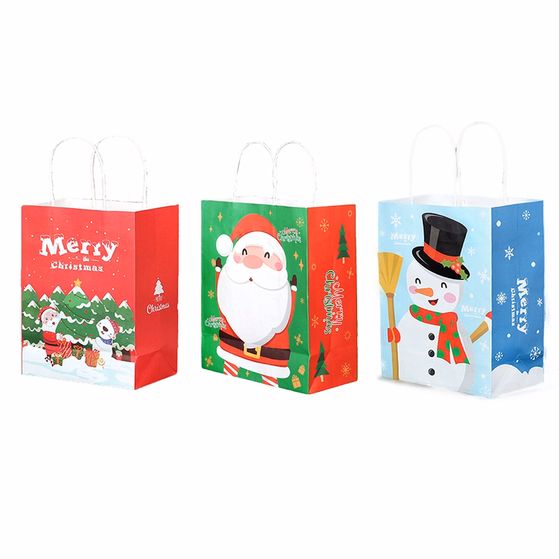 Christmas Kraft Paper Shopping Bag